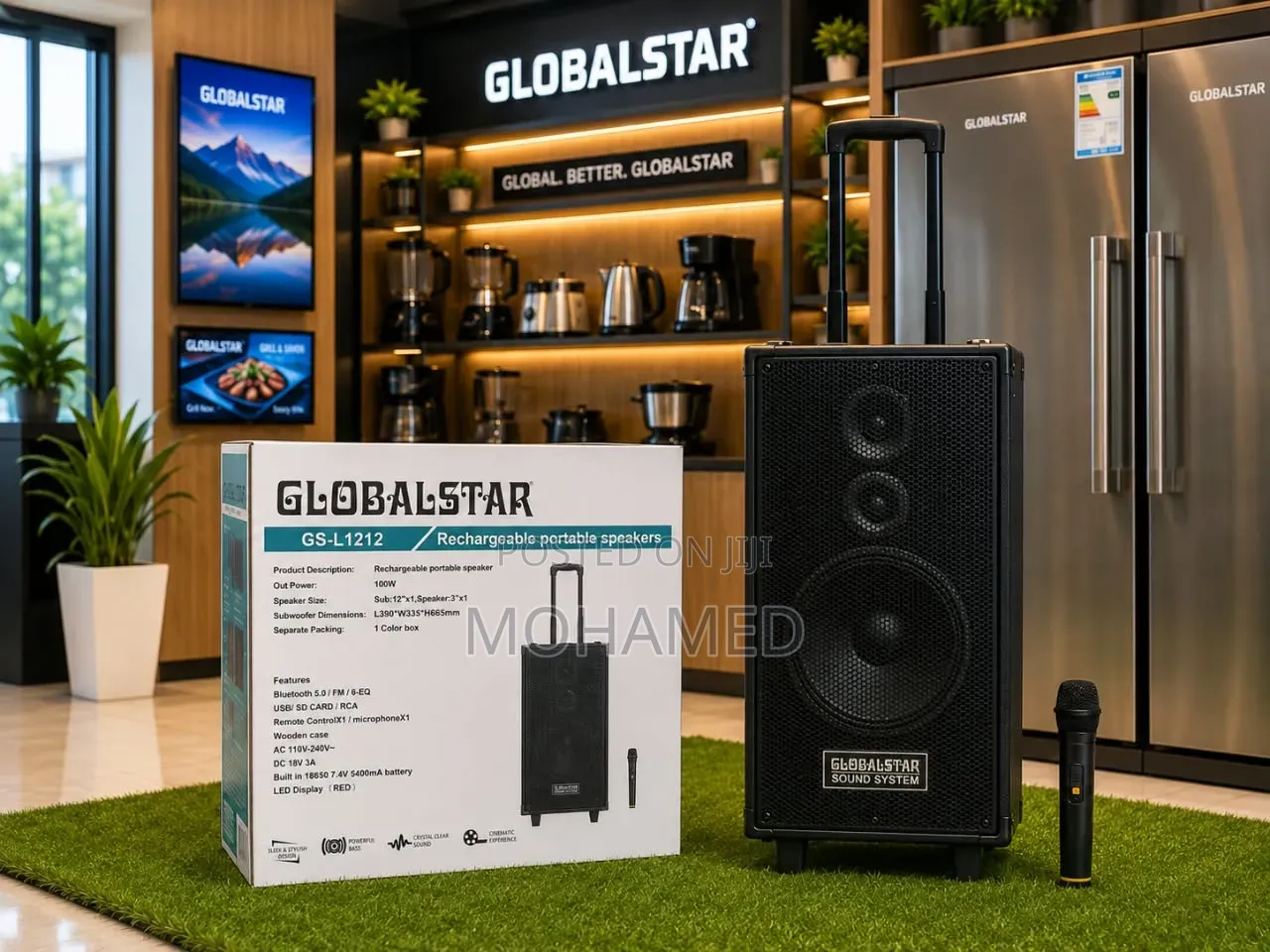Globalstar Speaker — Model 1212 🔥🔥
🔊 Rechargeable Speaker 🔋