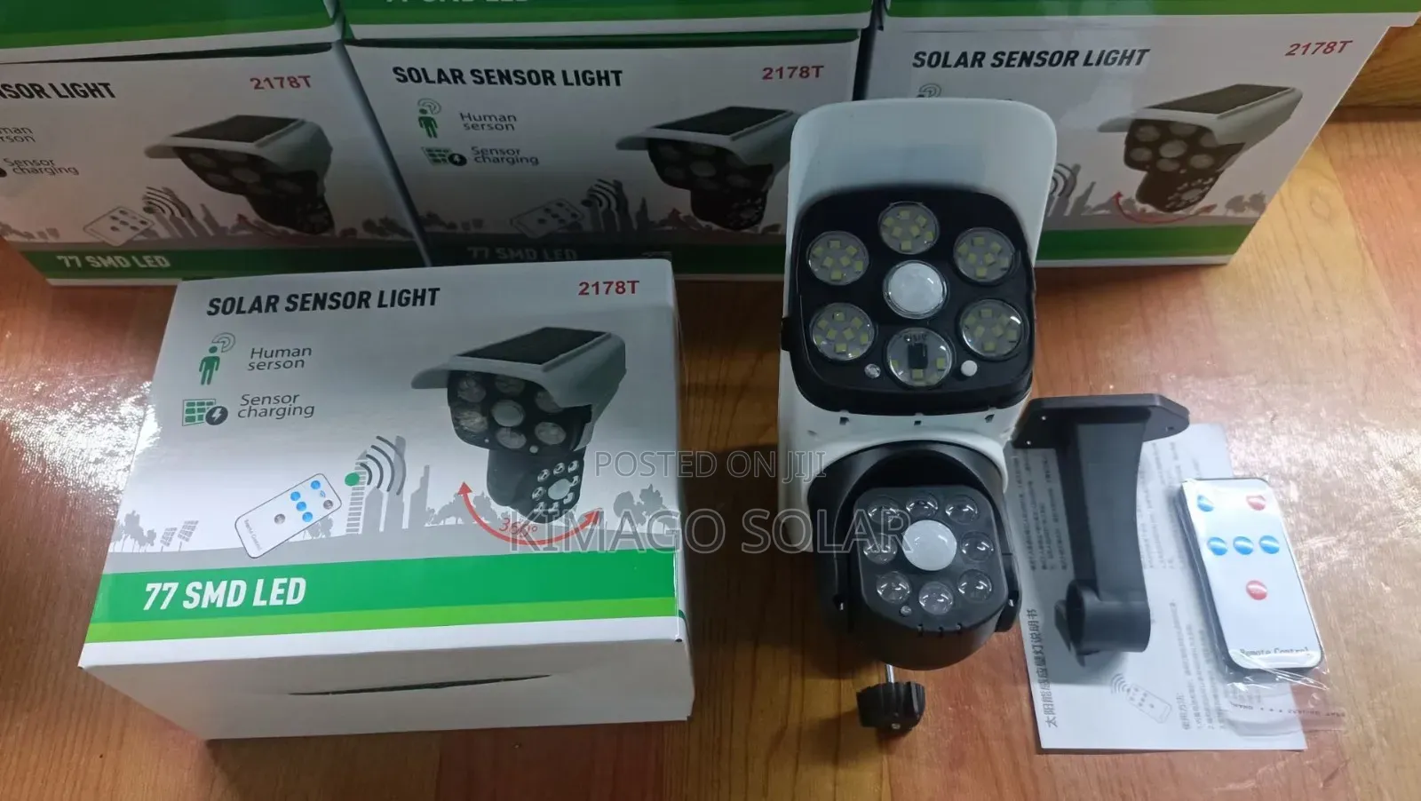 Solar Wall Lamp Yenye Sensor Mwanga Bila Nyaya Za Umeme