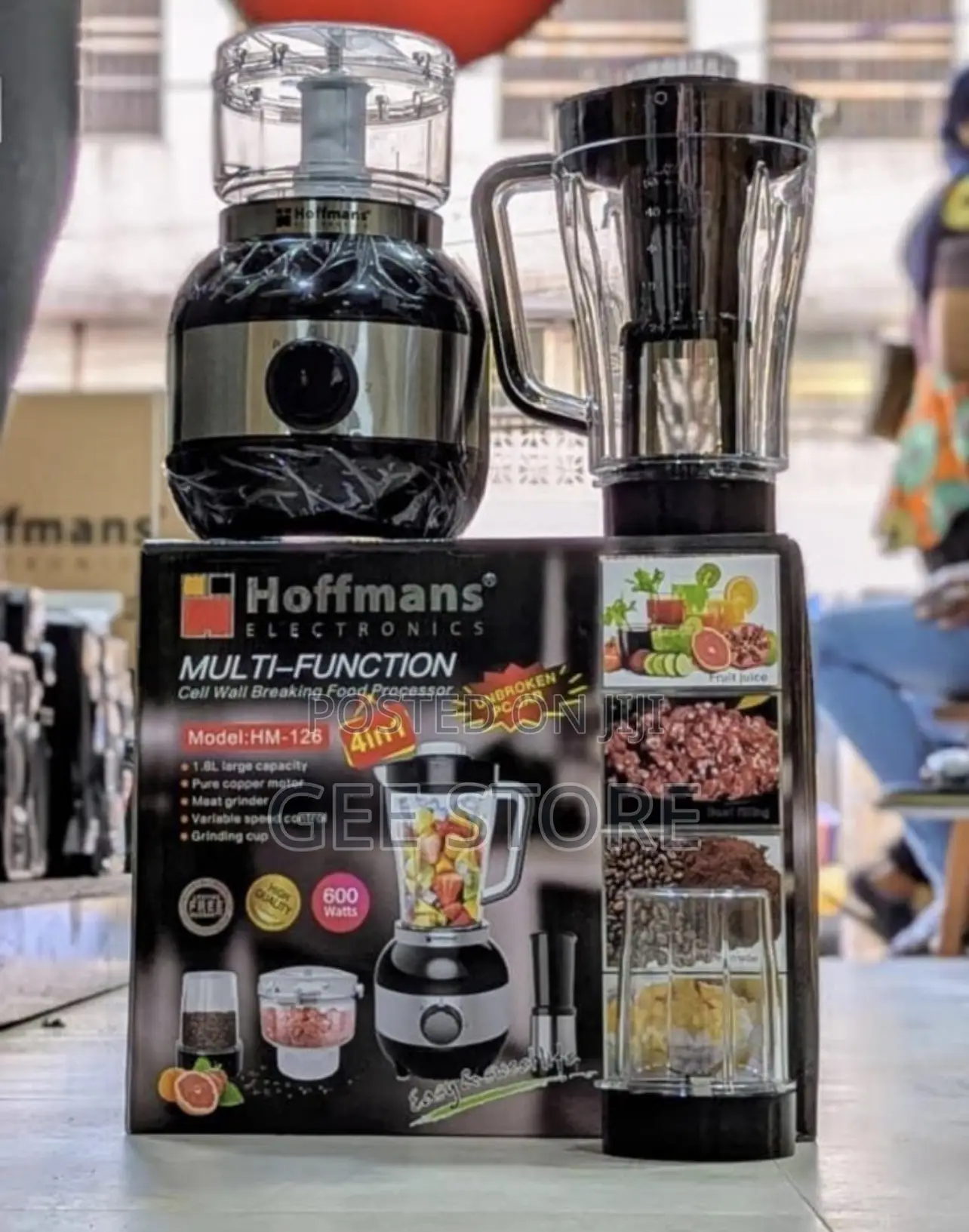 Hoffmans HM-126 4-in-1 Multi-Function Food Processor and Blender