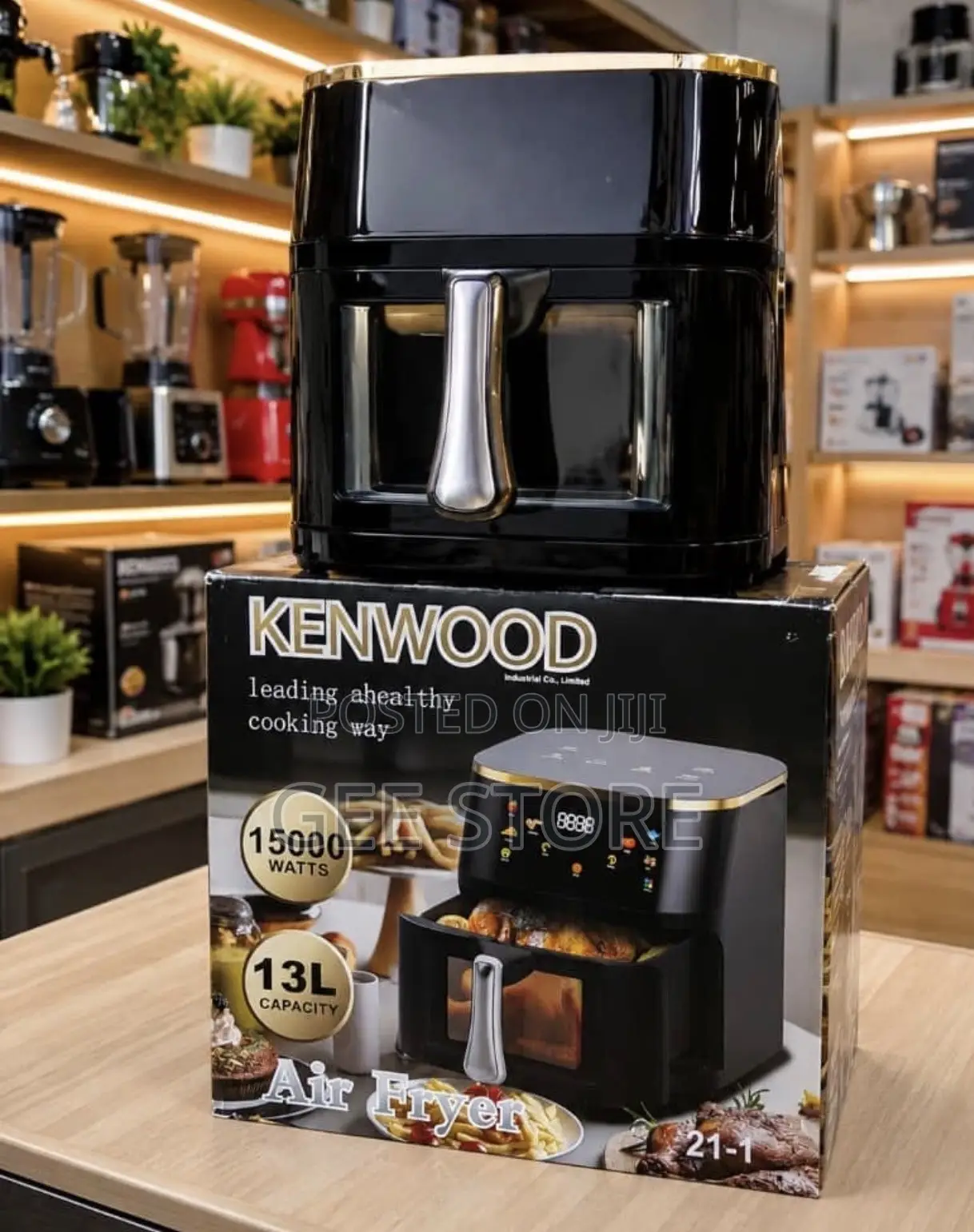 Black Kenwood Digital Electric Air Fryer With a 13-Liter Capacity