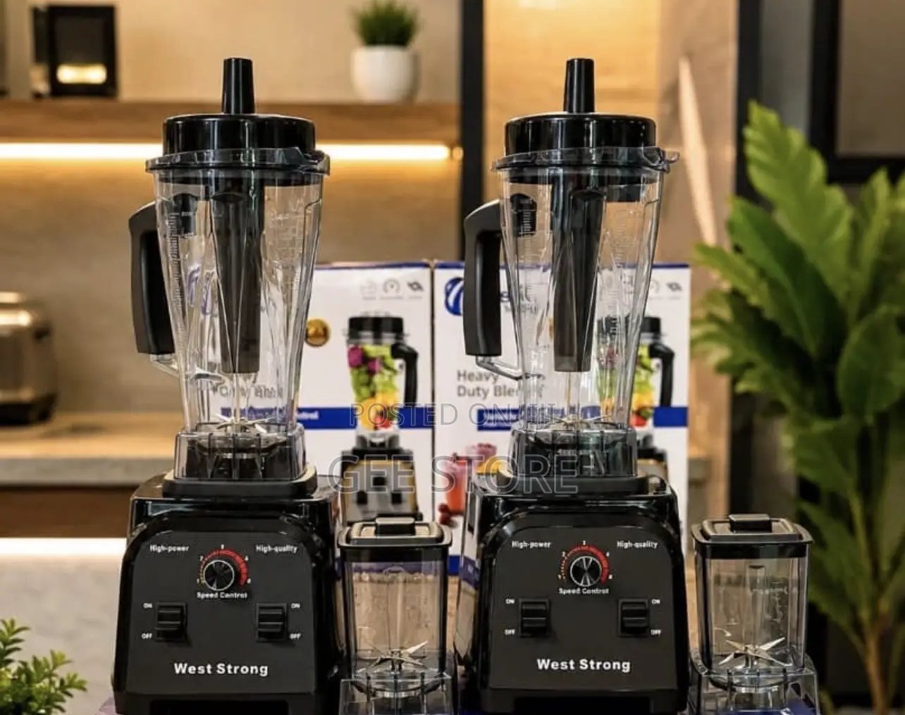 West Strong Heavy Duty Blender, a 2-in-1 Commercial-Grade Kitchen