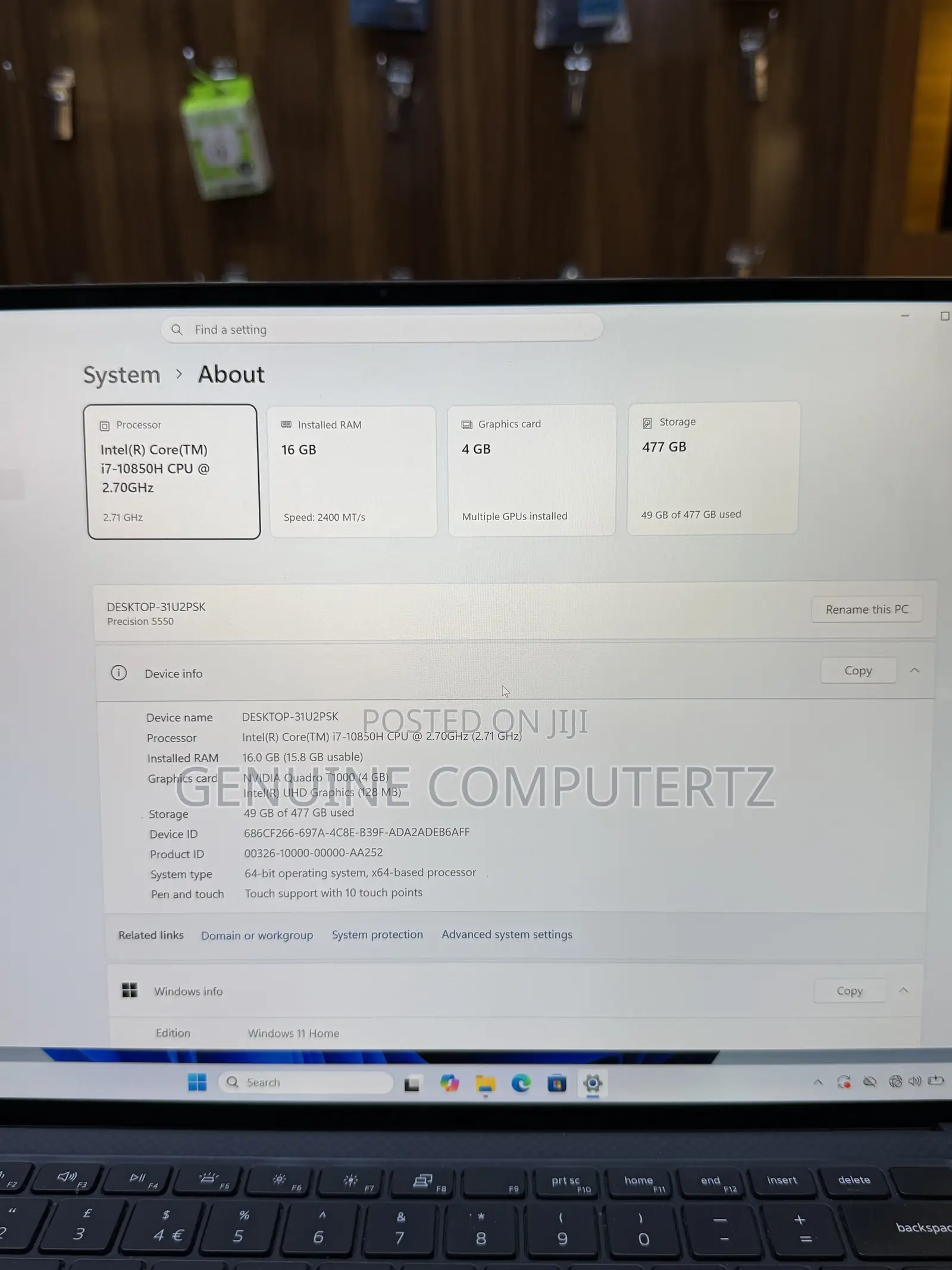 Laptop Dell Precision 5550 16GB Intel Core i7 SSD 512GB