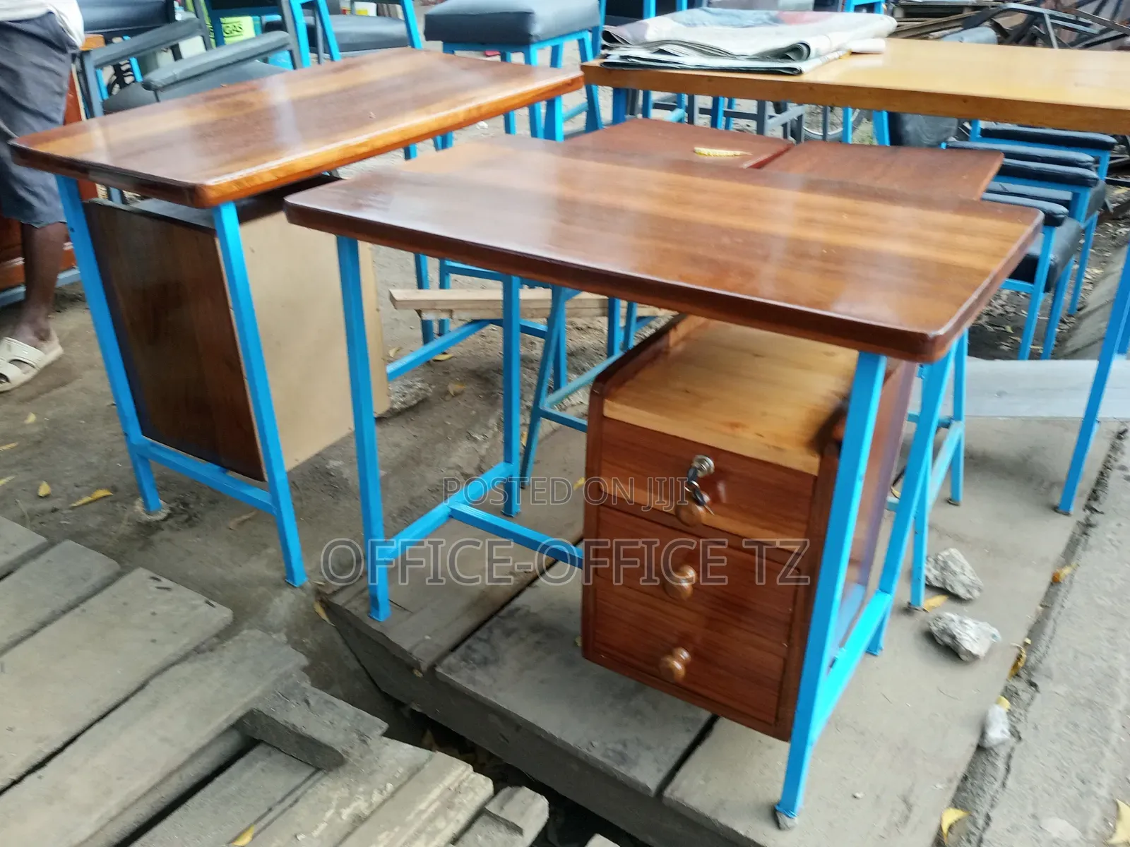 Wooden Table (Metal Legs)