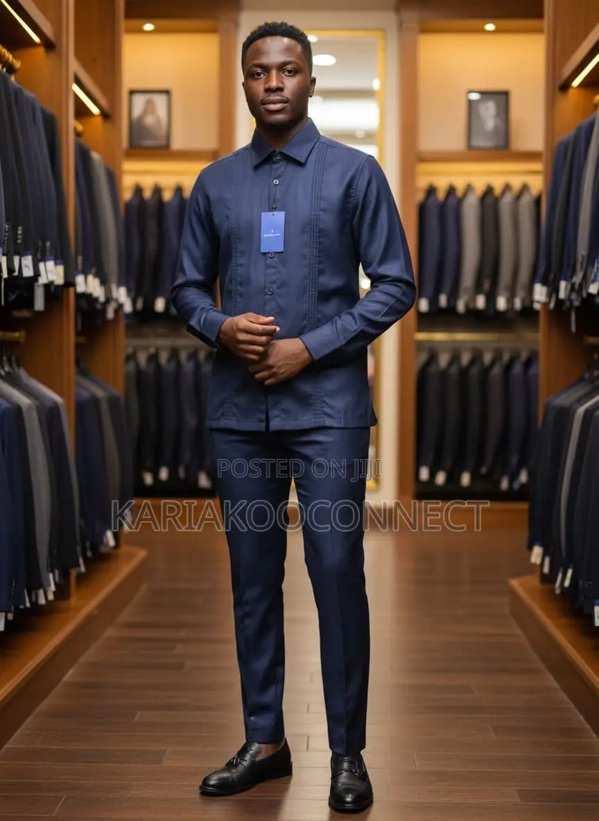 Men’s Premium Pintuck Shirt & Trouser Set