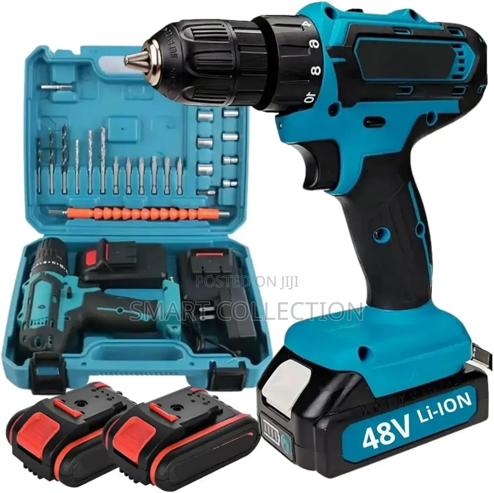 Drill Set With 2 Batteries & Complete Toolbox