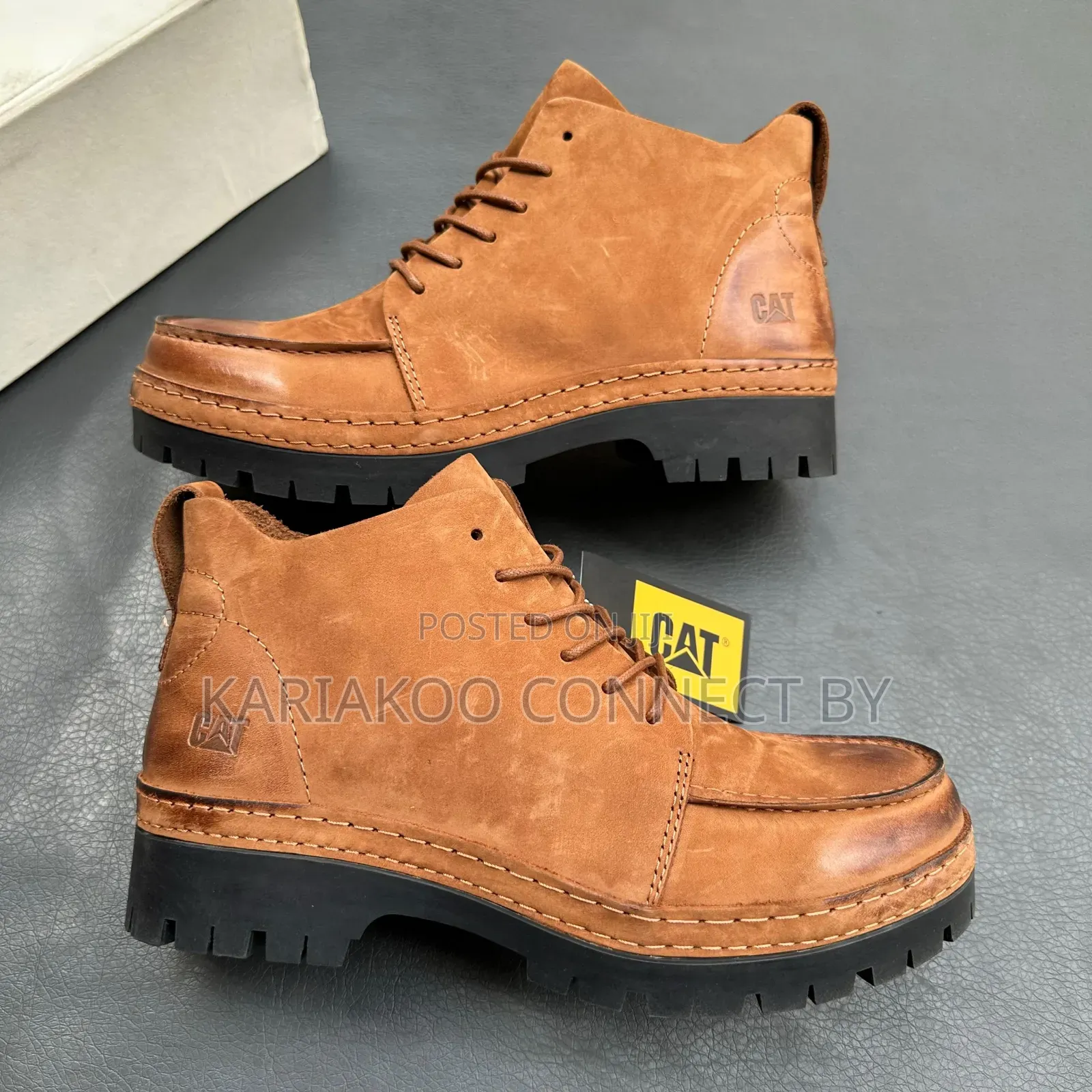 Men’s CAT Premium Genuine Leather Ankle Boots🔥🥾