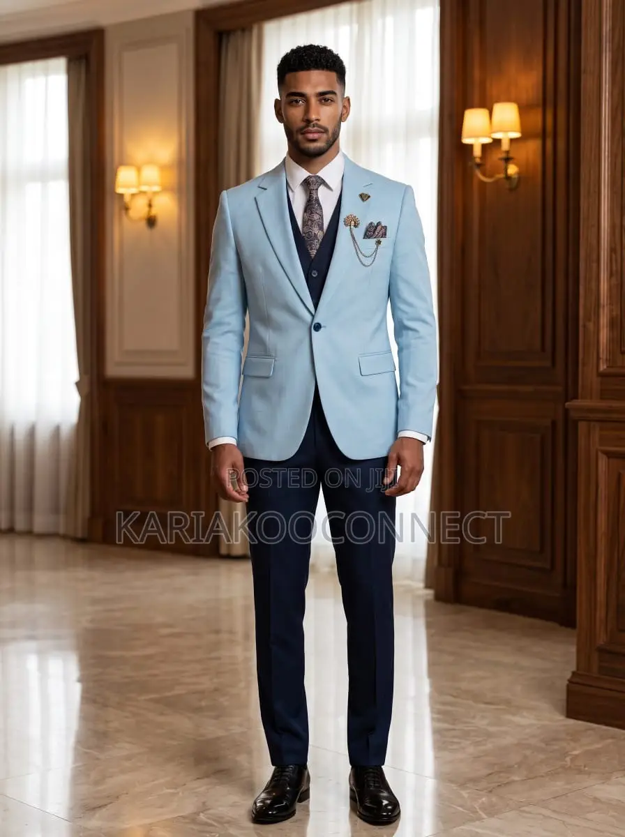 Sky Blue Elegance Men’s Suits