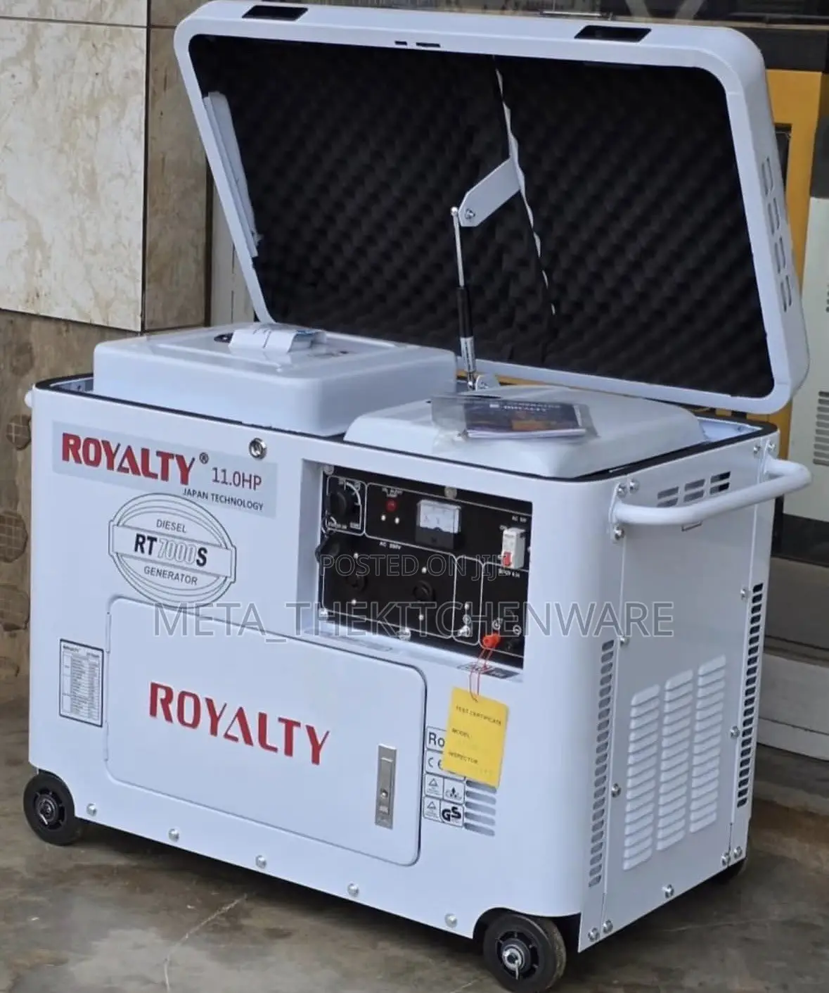 Royalty Diesel Generator Single Phase 7.5kva
