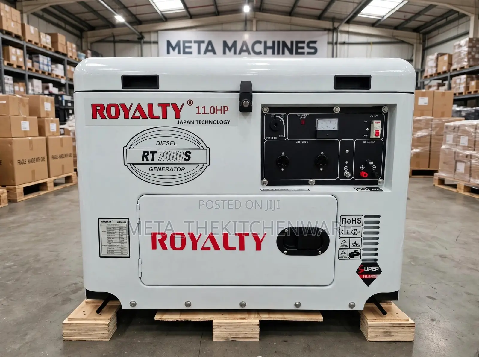 Royalty Diesel Generator Single Phase 7.5kva