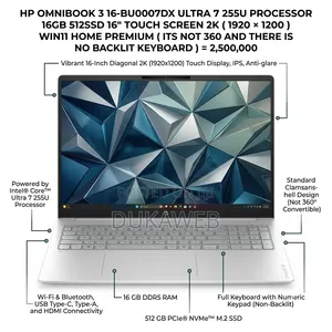 New Laptop HP OmniBook Ultra Flip 16" 16GB Intel Core Ultra 7 SSD 512GB