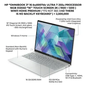 New Laptop HP OmniBook Ultra Flip 16" 16GB Intel Core Ultra 7 SSD 512GB