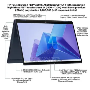 New Laptop HP OmniBook Ultra Flip 16" 16GB Intel Core Ultra 7 SSD 1T