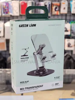 Green Lion M3-Transparent Phone & Tablet Holder, 360° Rotation