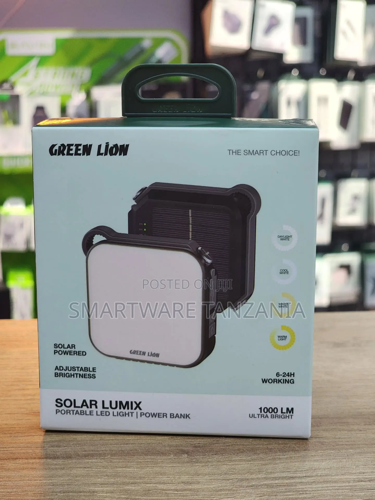 Green Lion Solar Lumix LED Light Power Bank, 1000 LM Brightness
