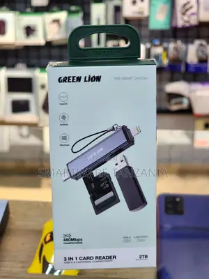 Green Lion 3 in 1 Card Reader USB-C to Lightning, 2TB Max Support