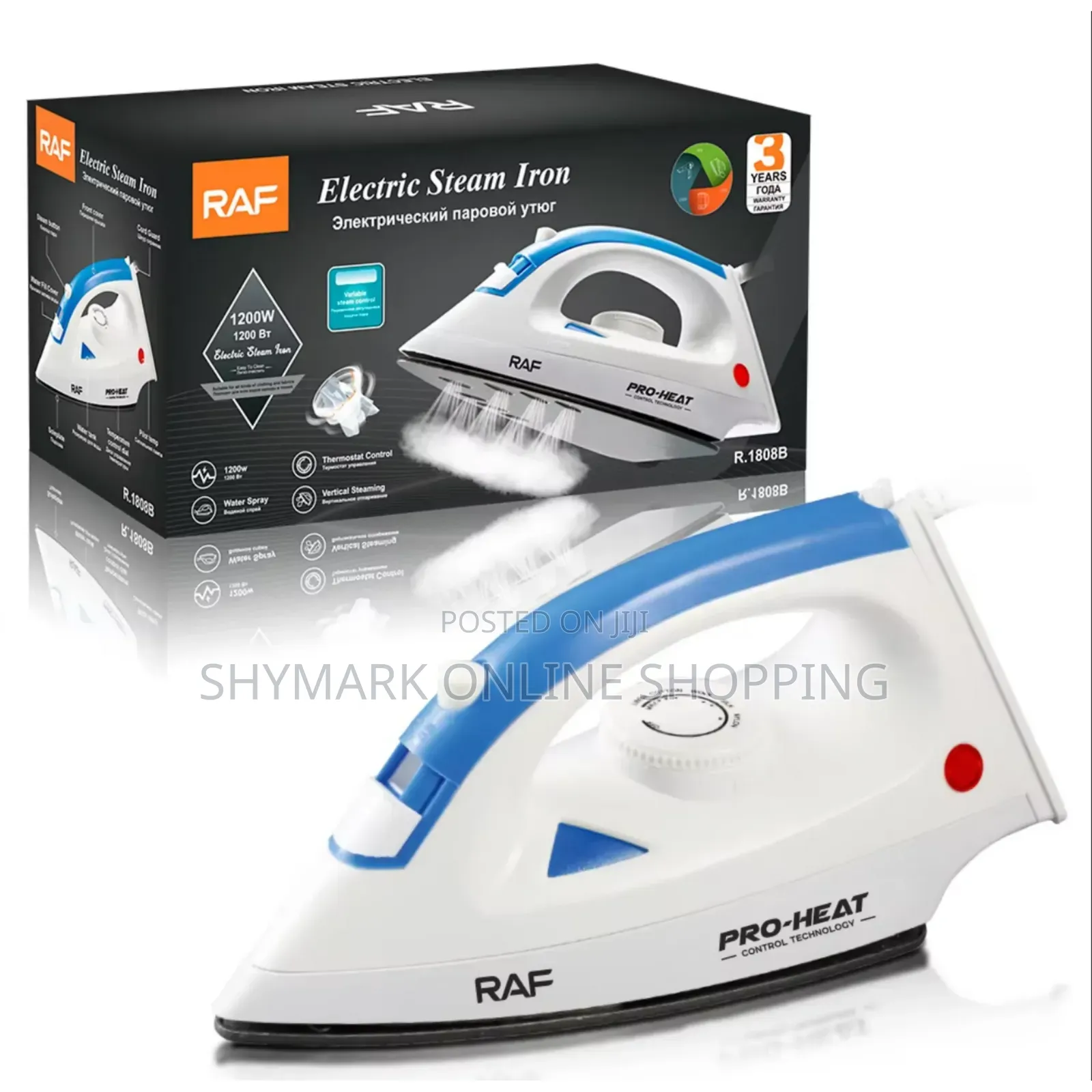 RAF Electric Steam Iron (Pasi) R.1808B
