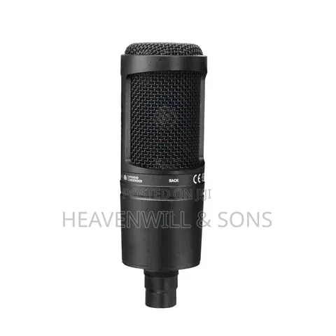 AUDIO TECHNICA AT2020 Professional Studio Podcast Condenser Microphone