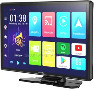 Porodo 9-Inch Android CarPlay Tablet & DVR, Built-in WiFi and Camera