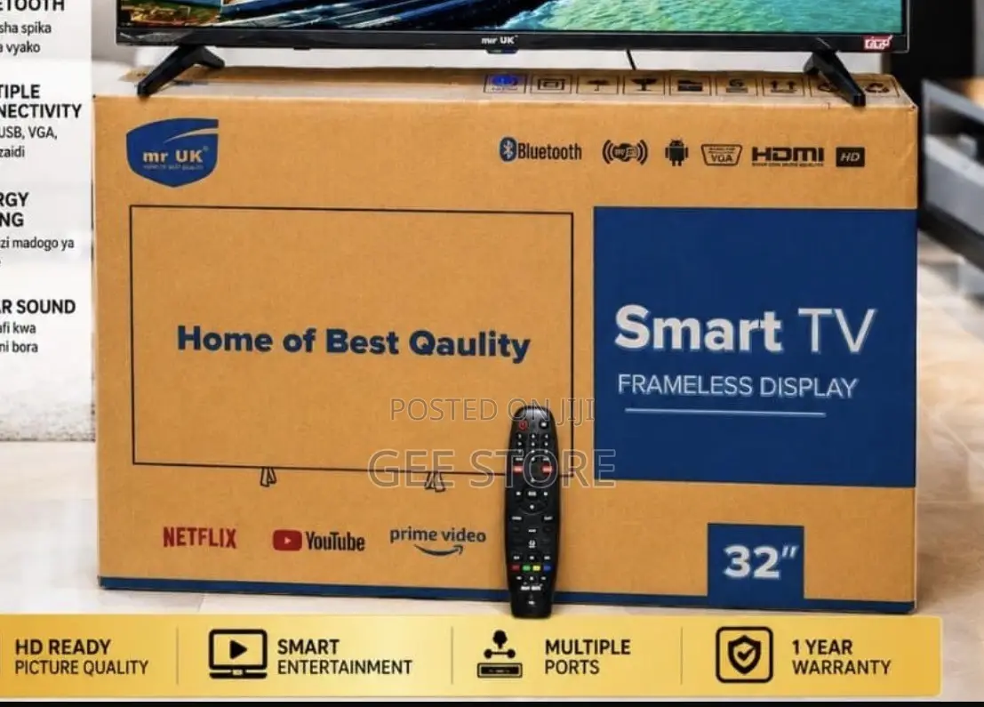 Mr UK 32-Inch Frameless Smart TV