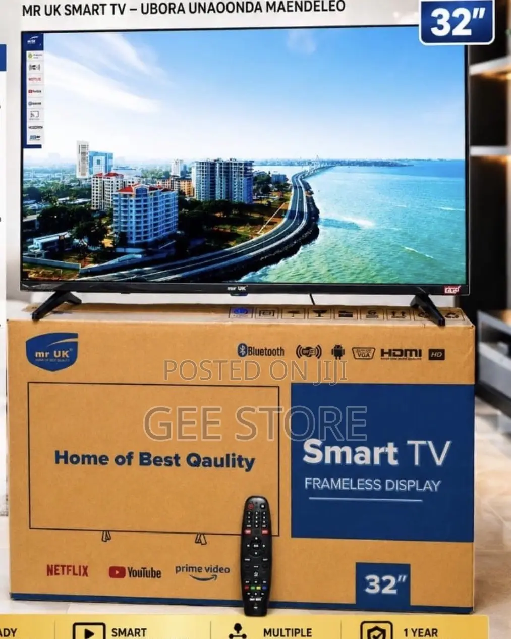 Mr UK 32-Inch Frameless Smart TV