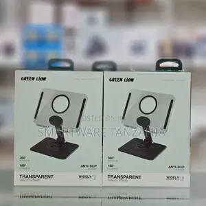 Green Lion Transparent Tablet Stand With 360° Rotation, Anti-Slip Base