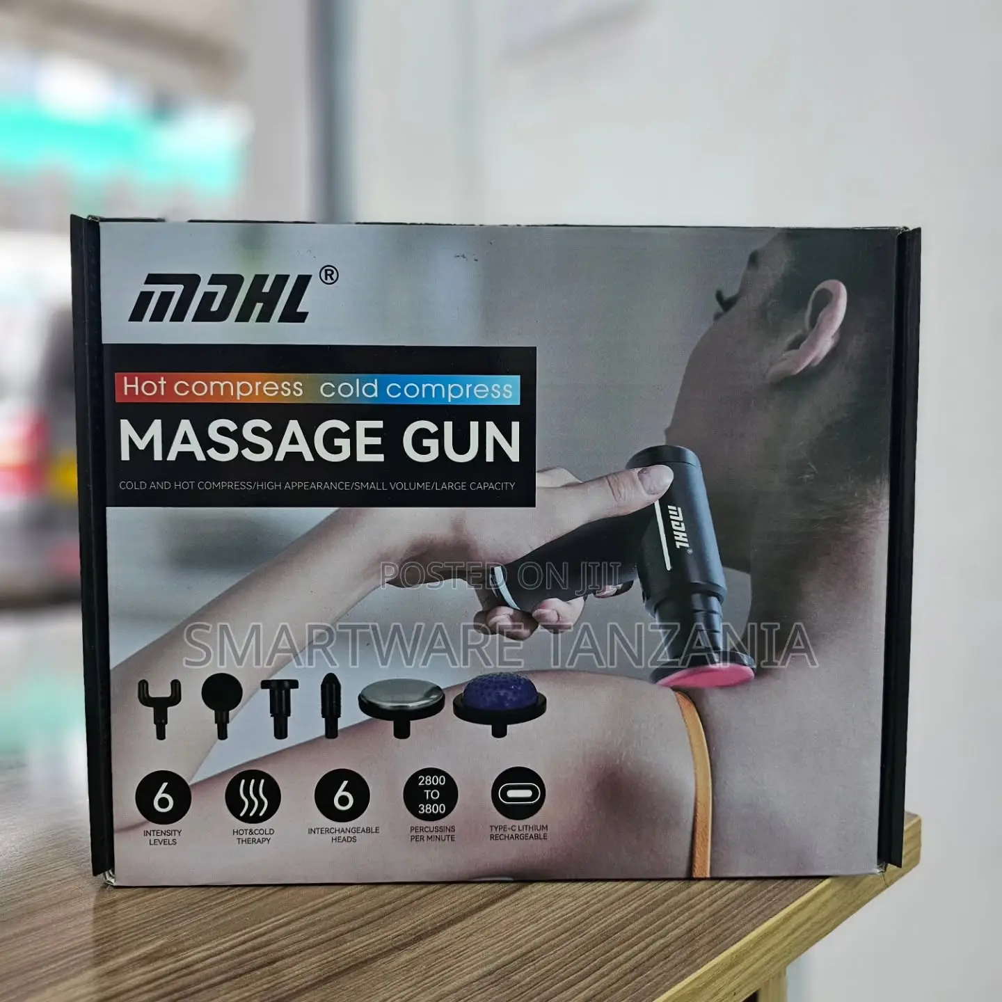 MDHL Massage Gun With Hot and Cold Compress, 6 Intensity Levels