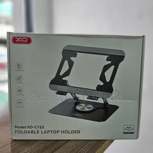 Foldable Laptop Holder With 360-Degree Rotation and Adjustable Height