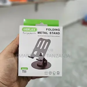 GERLAX Folding Metal Stand, Adjustable Desktop Bracket for Devices