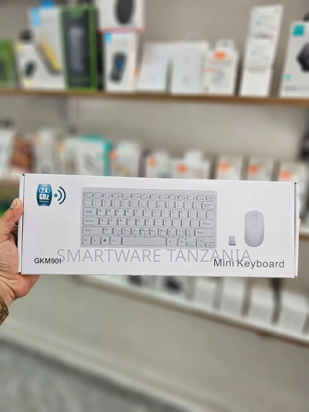 GKM901 Mini Wireless Keyboard and Mouse Combo, 2.4GHz, Compact Design