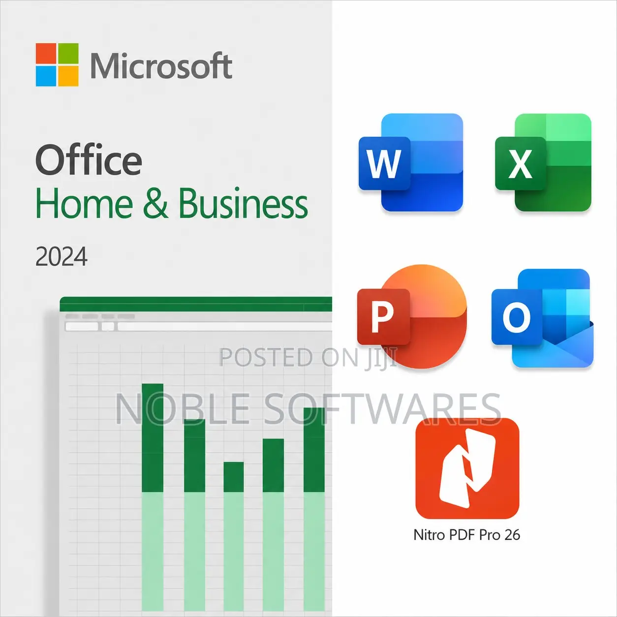 Microsoft Office Home and Business 2024 + Nitro PDF Pro 2026
