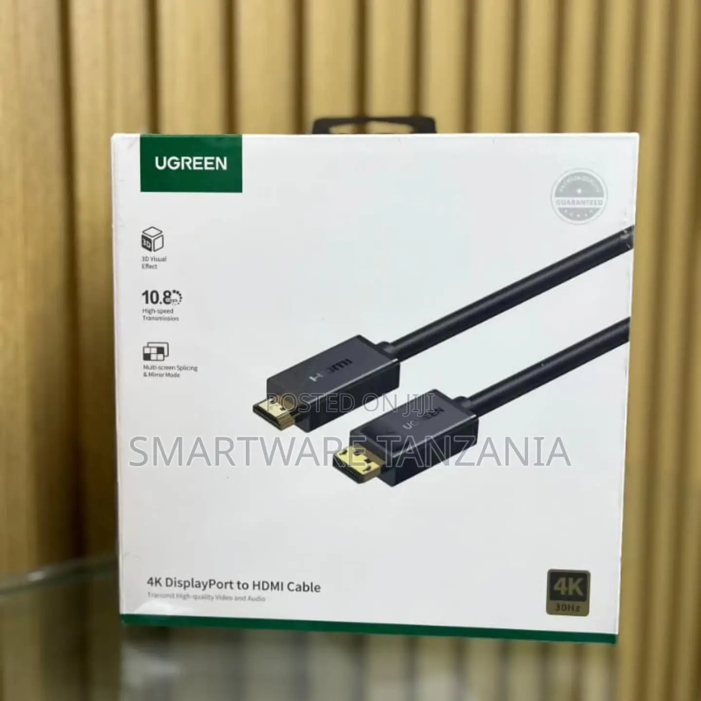 UGREEN 4K DisplayPort to HDMI Cable, 10.8Gbps, 30Hz, 6 Feet Length
