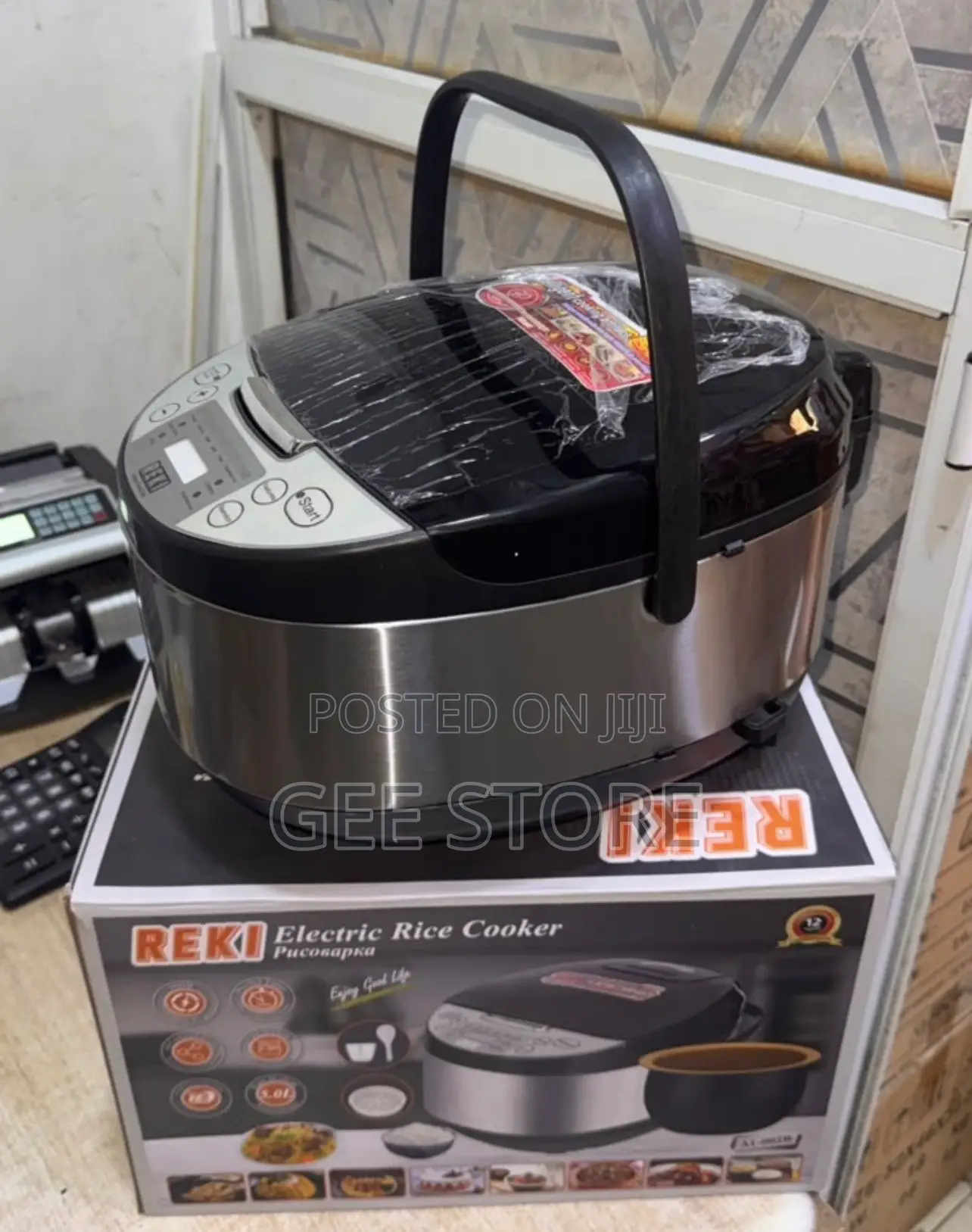 Reki 5L Electric Rice Cooker and Multi-Cooker in a Silver