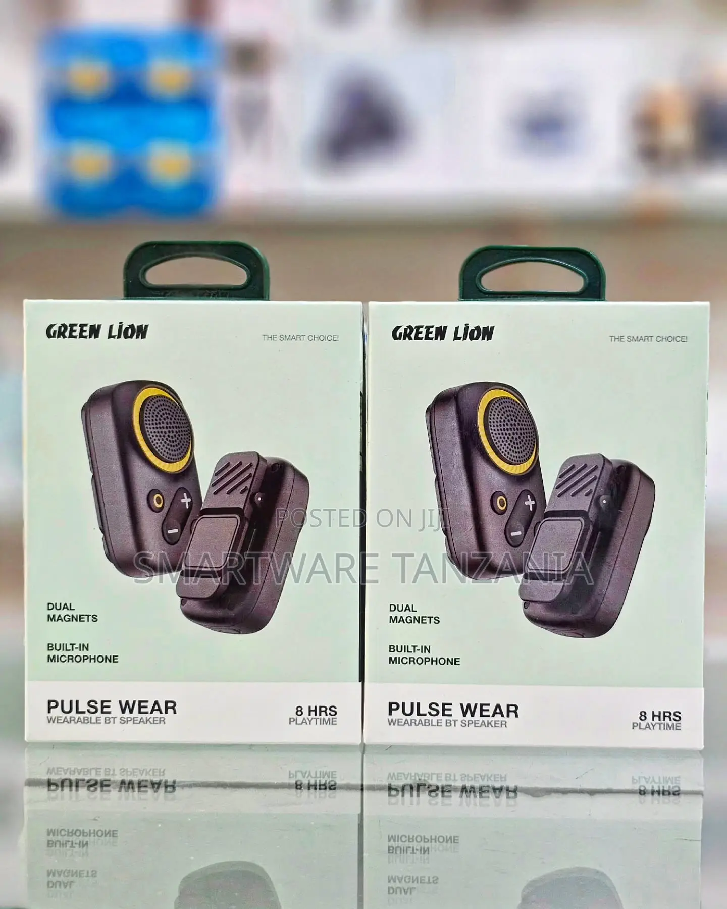 Green Lion Wearable Bluetooth Speaker With Dual Magnets, 8Hrs Playtime