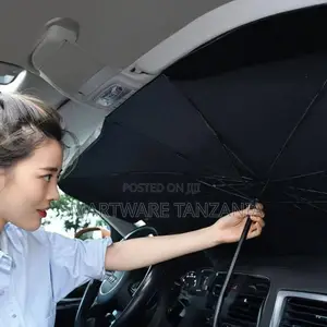 Green Lion Car Windshield Sun Shade Umbrella, Structure Support Design