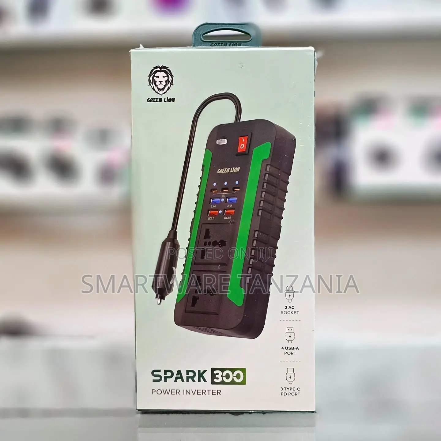 Green Lion Spark 300 Power Inverter With 2 AC Sockets and 4 USB Ports