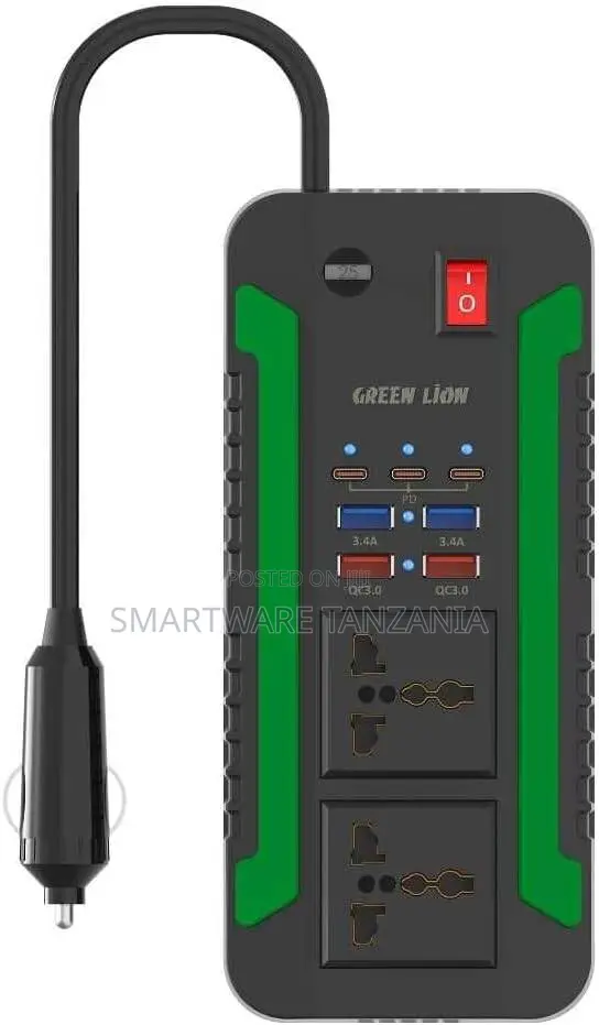 Green Lion Spark 300 Power Inverter With 2 AC Sockets and 4 USB Ports