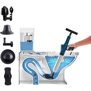 Toilet Dredge Toliet Plunger High Pressure Air Drain Blaster Cleaner