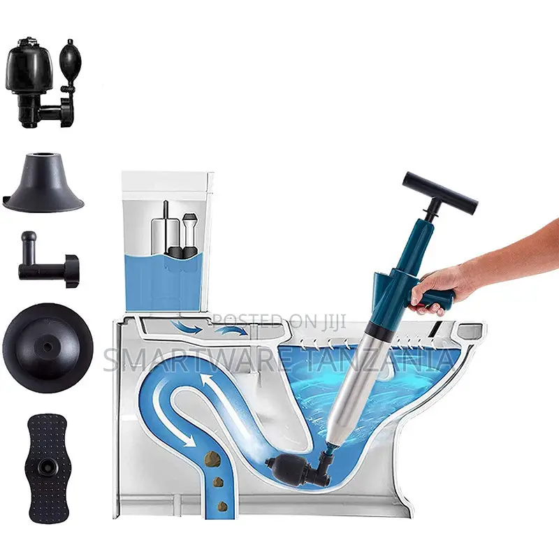 Toilet Dredge Toliet Plunger High Pressure Air Drain Blaster Cleaner