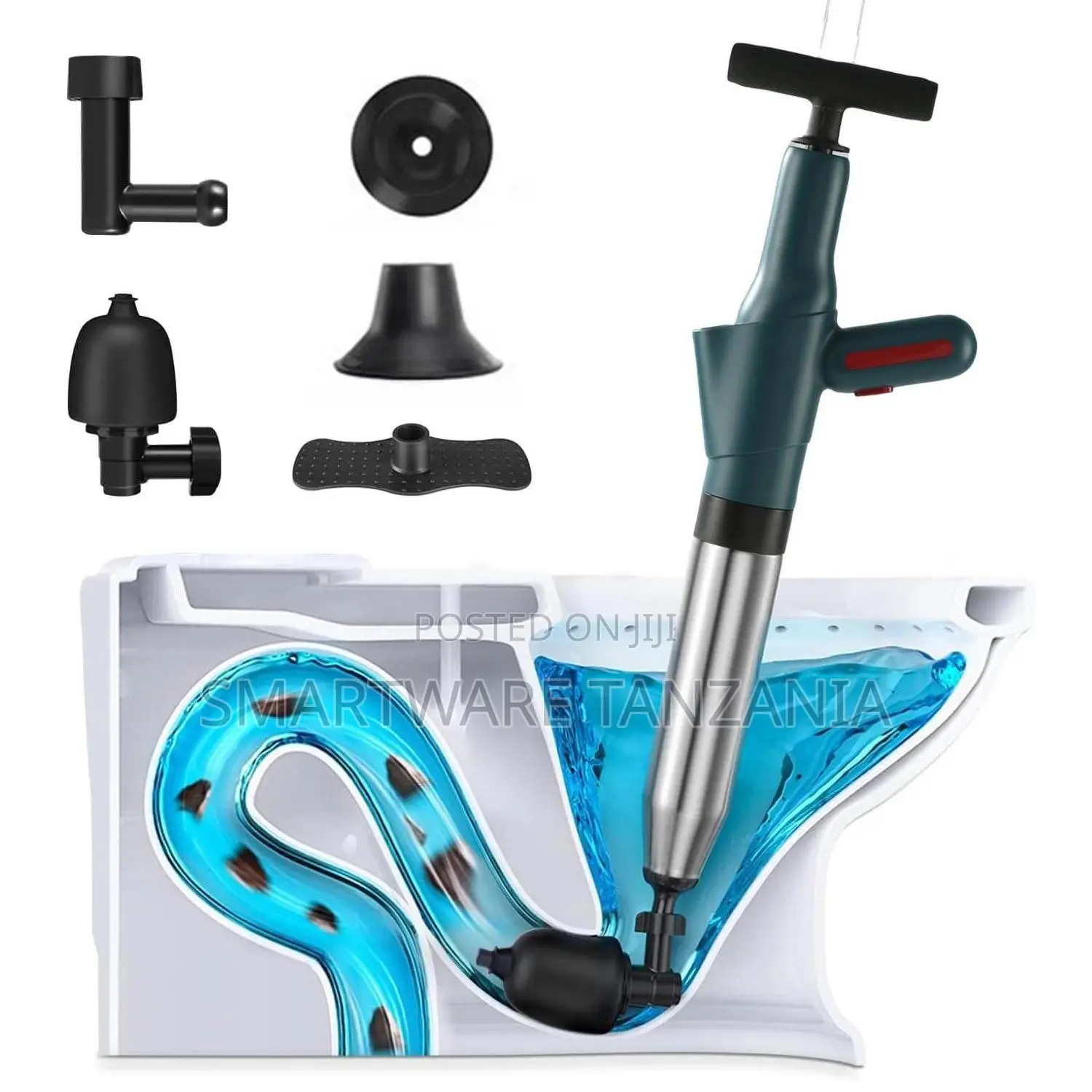 Air Toilet Drain Blaster Plunger High Pressure Dredge Plumbing Tool