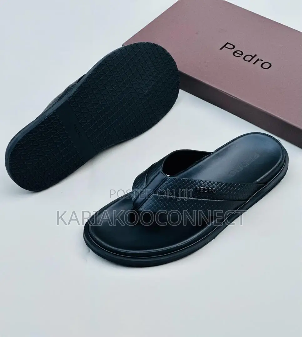 Men’s Woven Leather Flip Flops