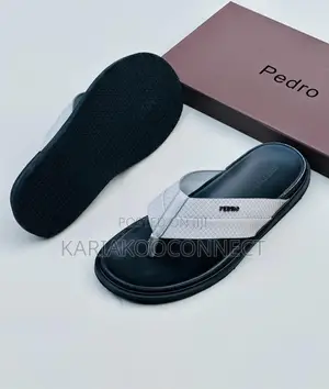 Men’s Woven Leather Flip Flops