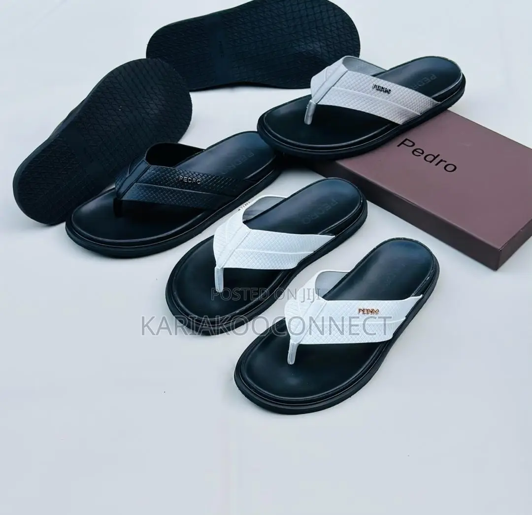 Men’s Woven Leather Flip Flops