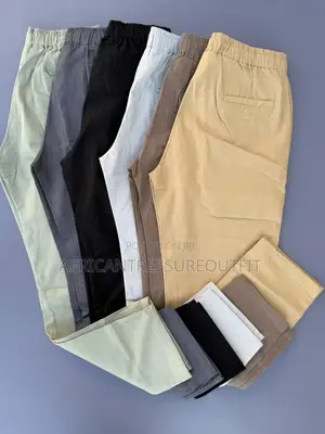 Zara Drawstring Linen Trouser Features Elastic Waistband and Comfort