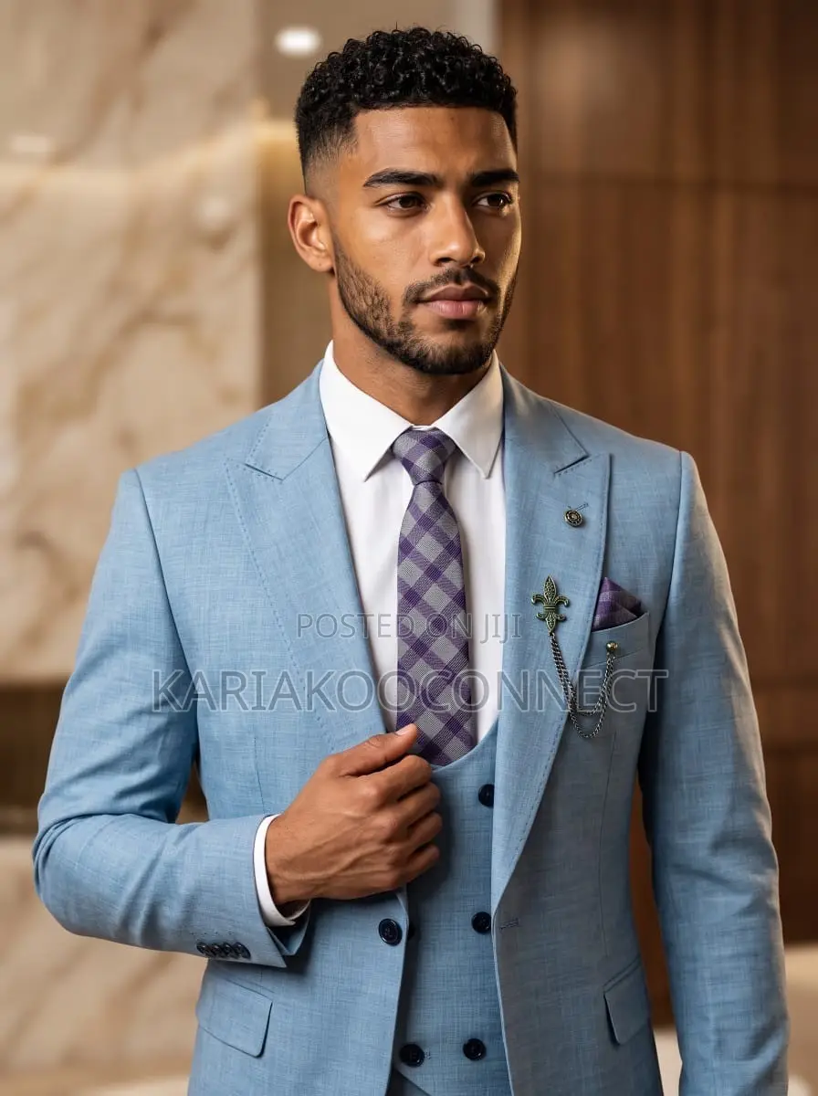 The Milano Sky-Slim-Fit 3-Piece Suit