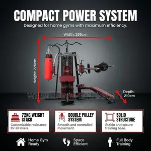 Fitality Multifunctional Three Station Gym Machine All in 1