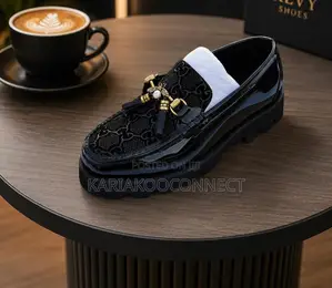 Men’s Black Patent Tasseled Loafer
