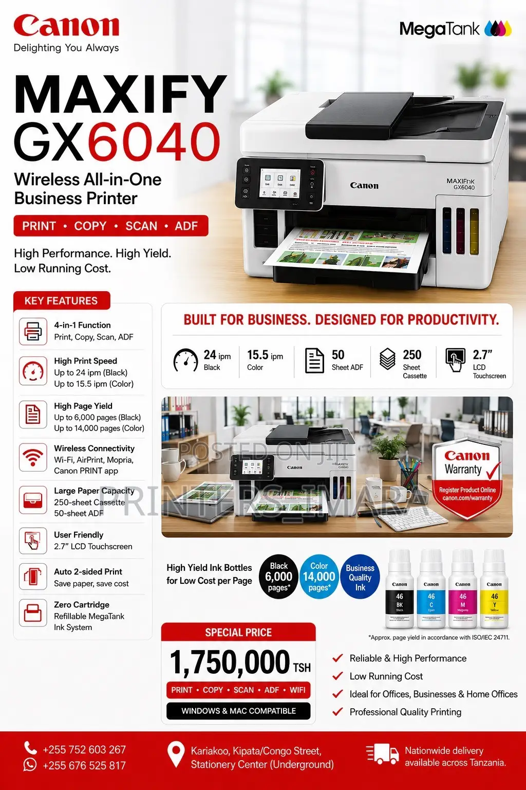 🖨 Canon Maxify Gx6040 Megatank 🔥