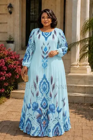 Elegant Ladies Maxi Kaftan Dress – Available in Different Colors