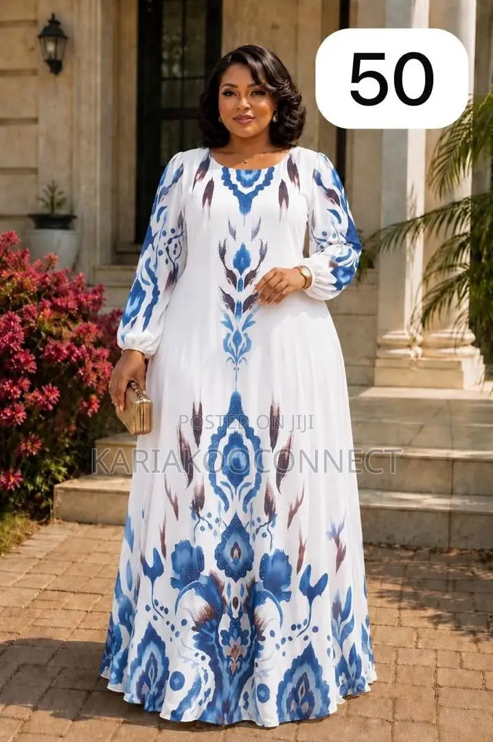 Elegant Ladies Maxi Kaftan Dress – Available in Different Colors
