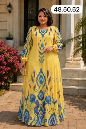 Elegant Ladies Maxi Kaftan Dress – Available in Different Colors